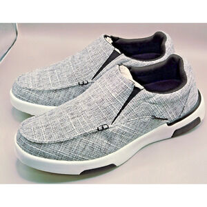 XPACS Men’s Slip-On Walking Shoes Light Grey Comfort Arch Support Size 8.5/9